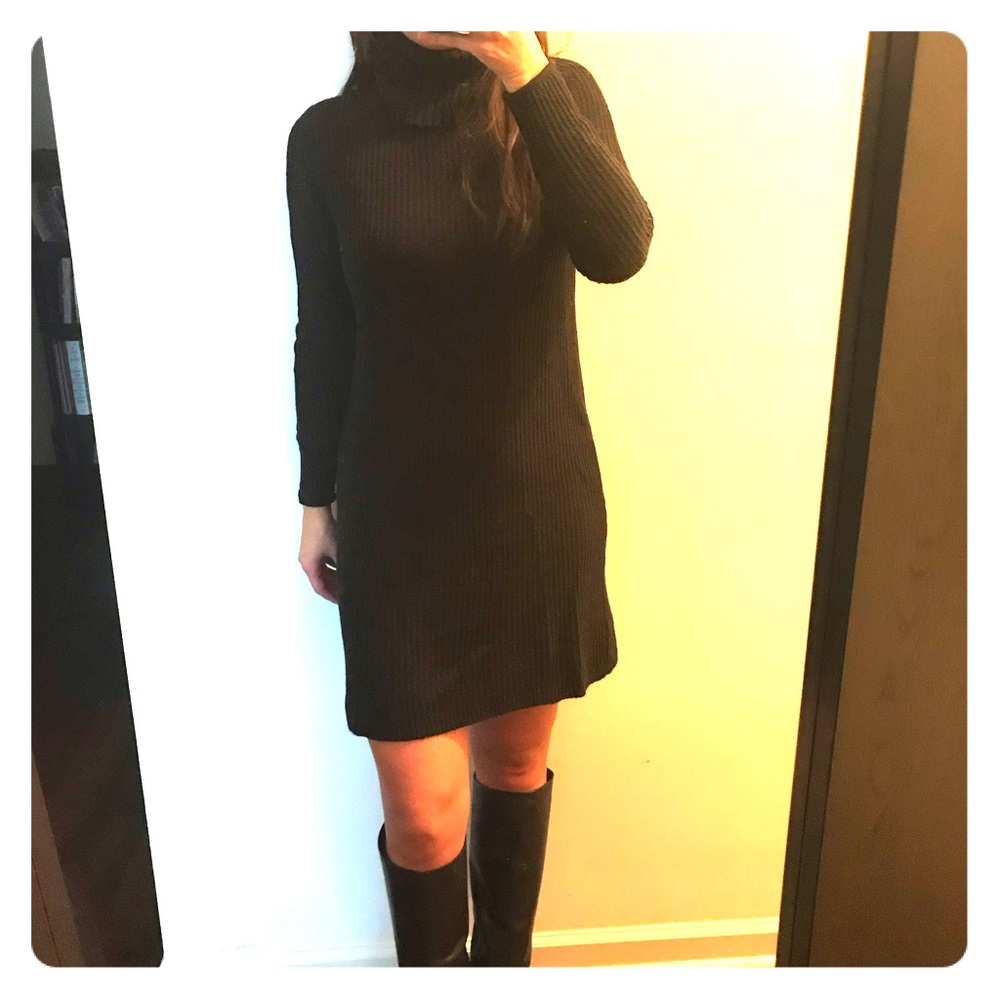 NWOT black turtleneck sweater dress